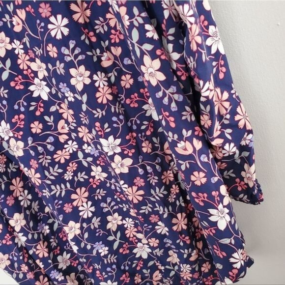 St John Bay Women's Size 3x Multicolored Floral Long Sleeve Blouse - Picture 4 of 8